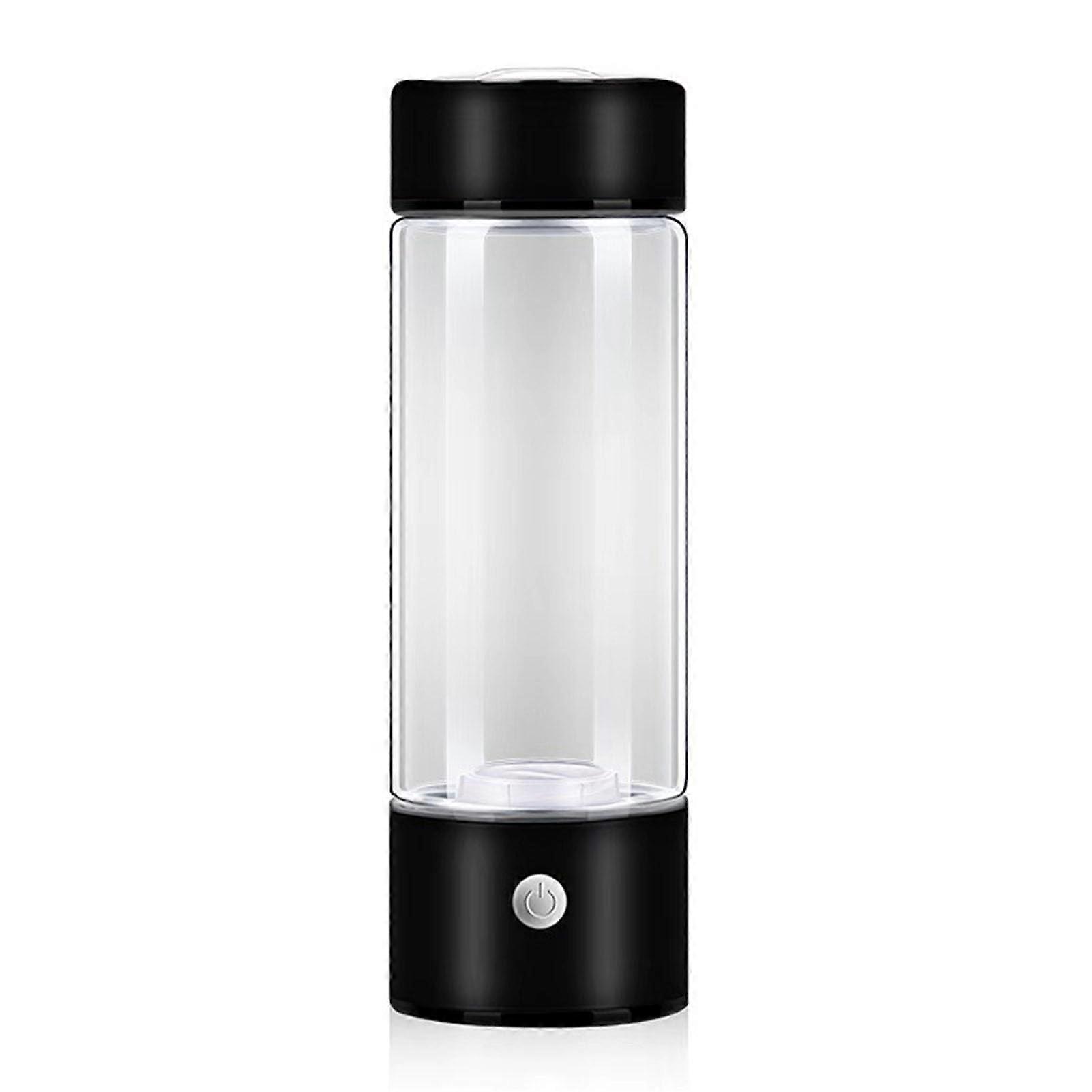 Hydrogen Water Bottle 420ml USB Rechargeable  Concentration SPE PEM Generator Cup Black