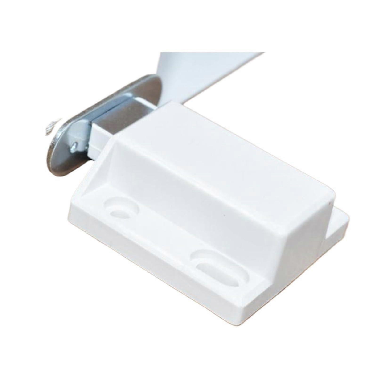Magnetic Push Latch for Cabinet Doors, Handleless Push to Open Catch, Heavy Duty Secure Closure, White