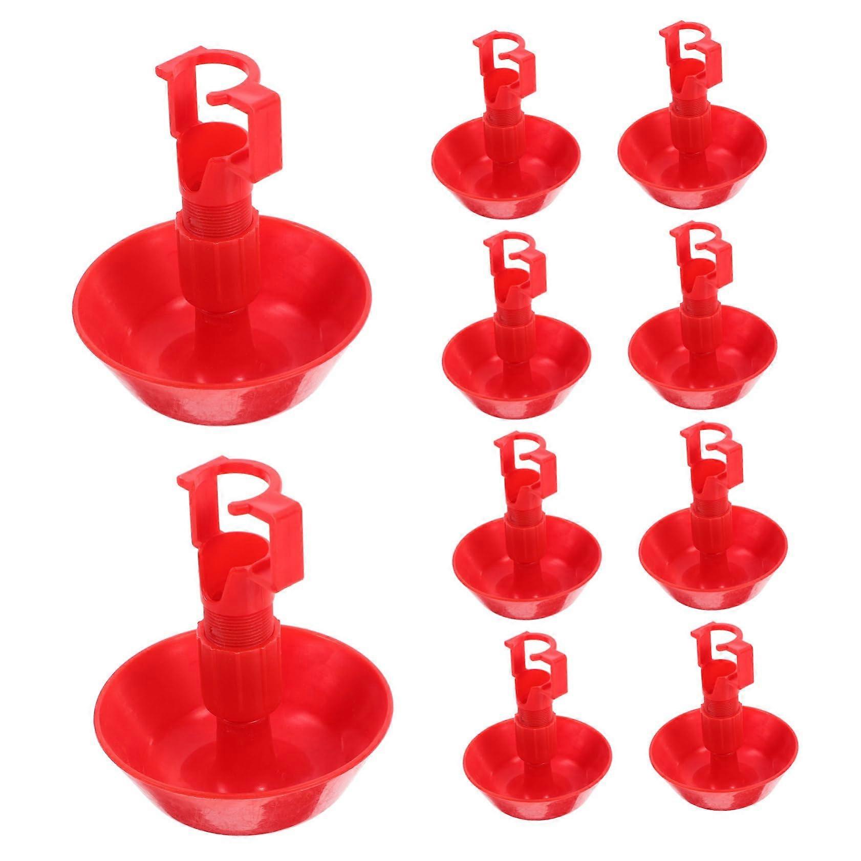 10 Pack Automatic Chicken Water Cups Poultry Waterer with Adjustable Flow and Easy Clean Design
