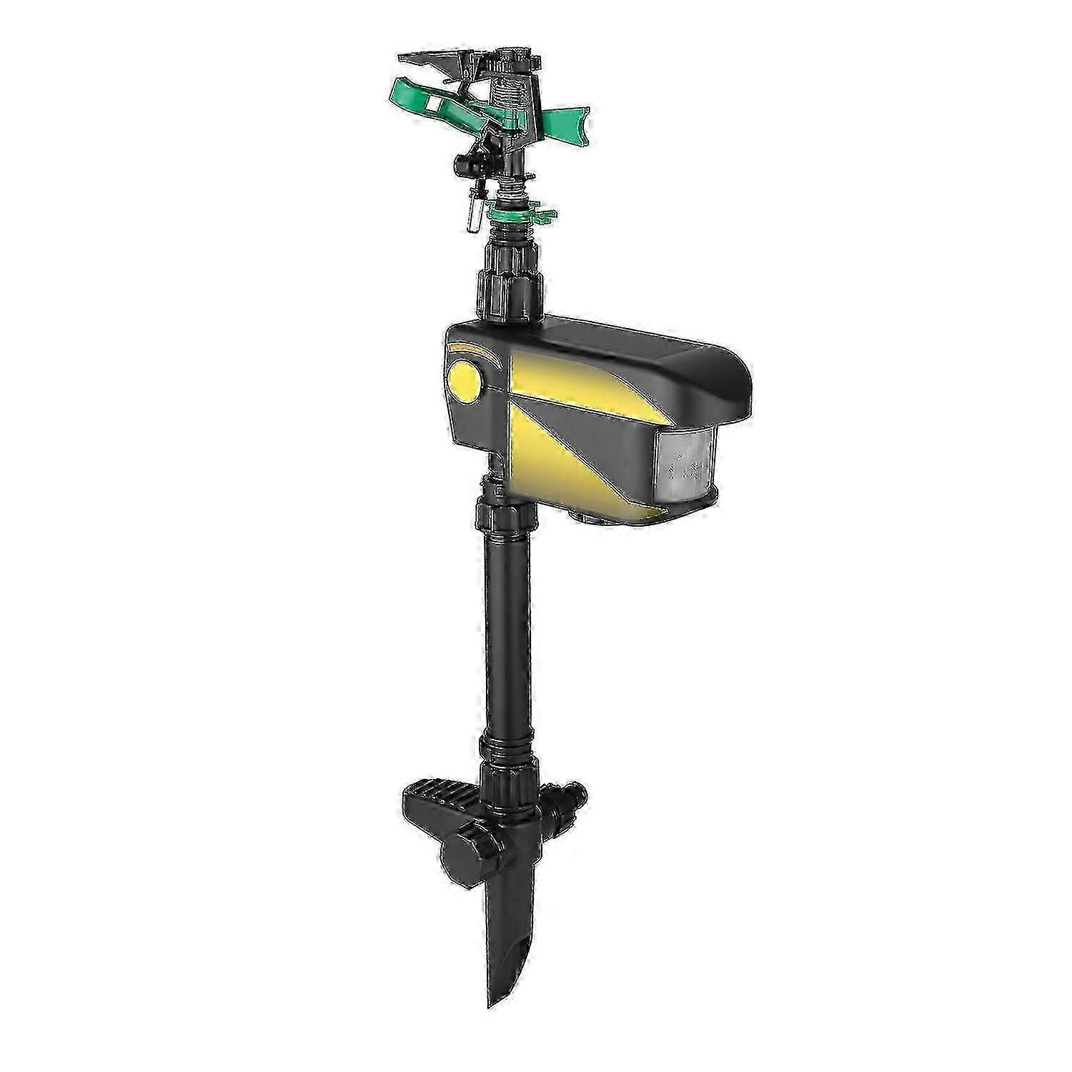 Solar-Powered Motion-Activated Sprinkler with Adjustable Spray Angle