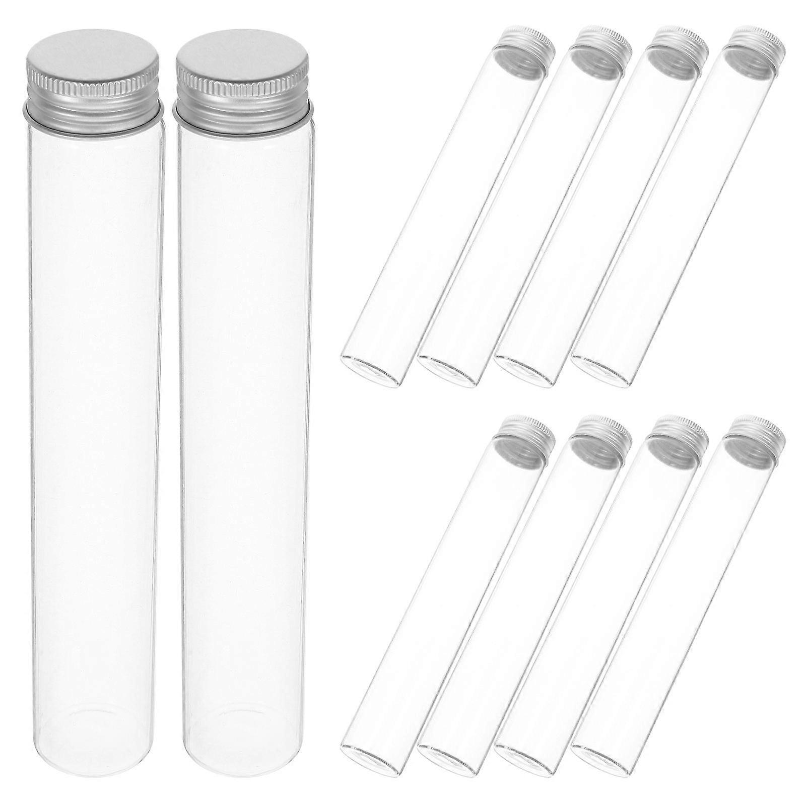 Transparent Glass Bottle Liquid Dispenser for Storage 10Pcs Set