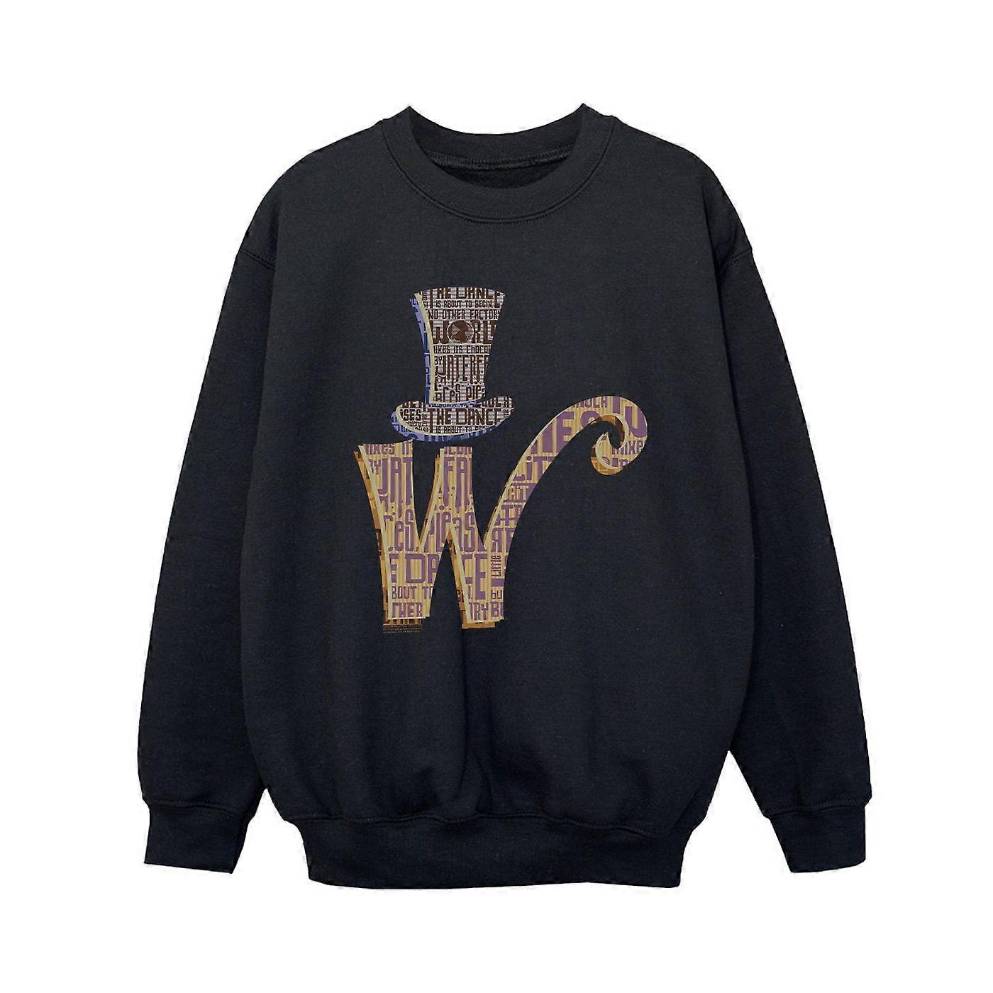 Felpa con cappuccio e logo Willy Wonka per ragazzi