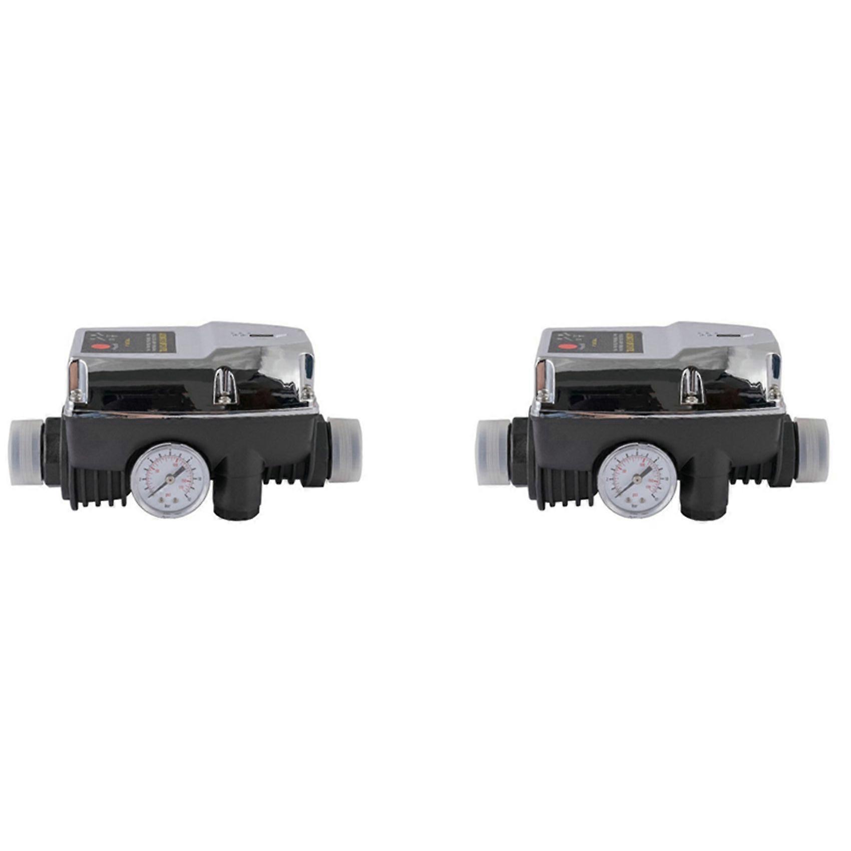 2X Water Pressure Booster Starting Controller Adjustable 1 Inch Pipe Automatic Pump Control on Off Mass Flow Switch 220V