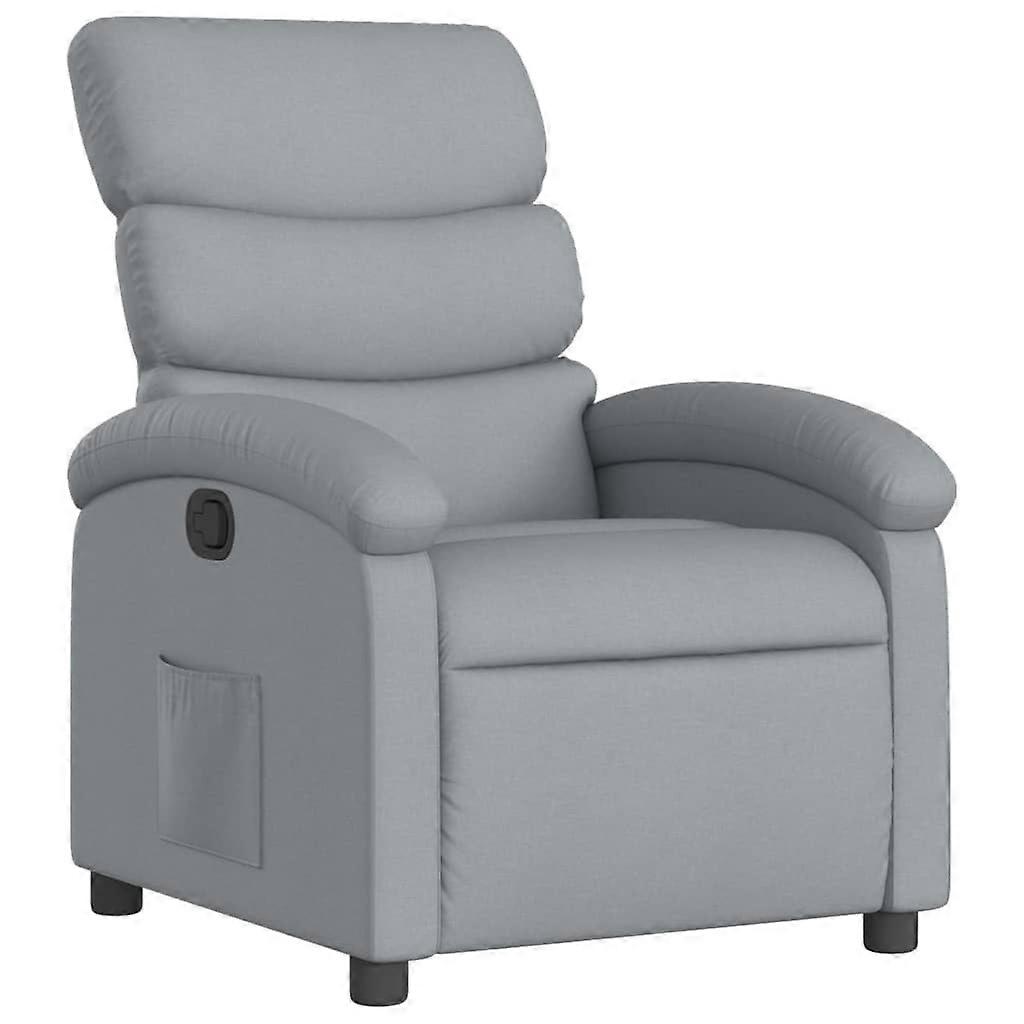 vidaXL Relaxfauteuil lichtgrijze stof