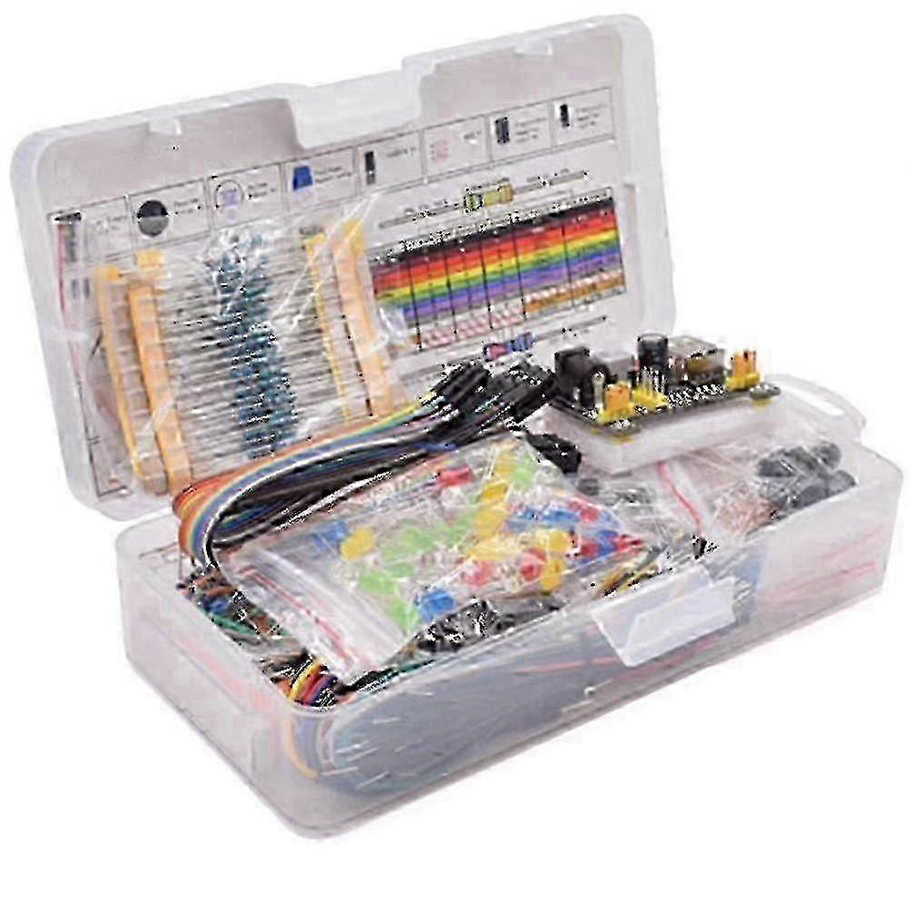 Premium Breadboard Set with Plastic Box and R3 Electronics Components - A Great DIY Starter Kit