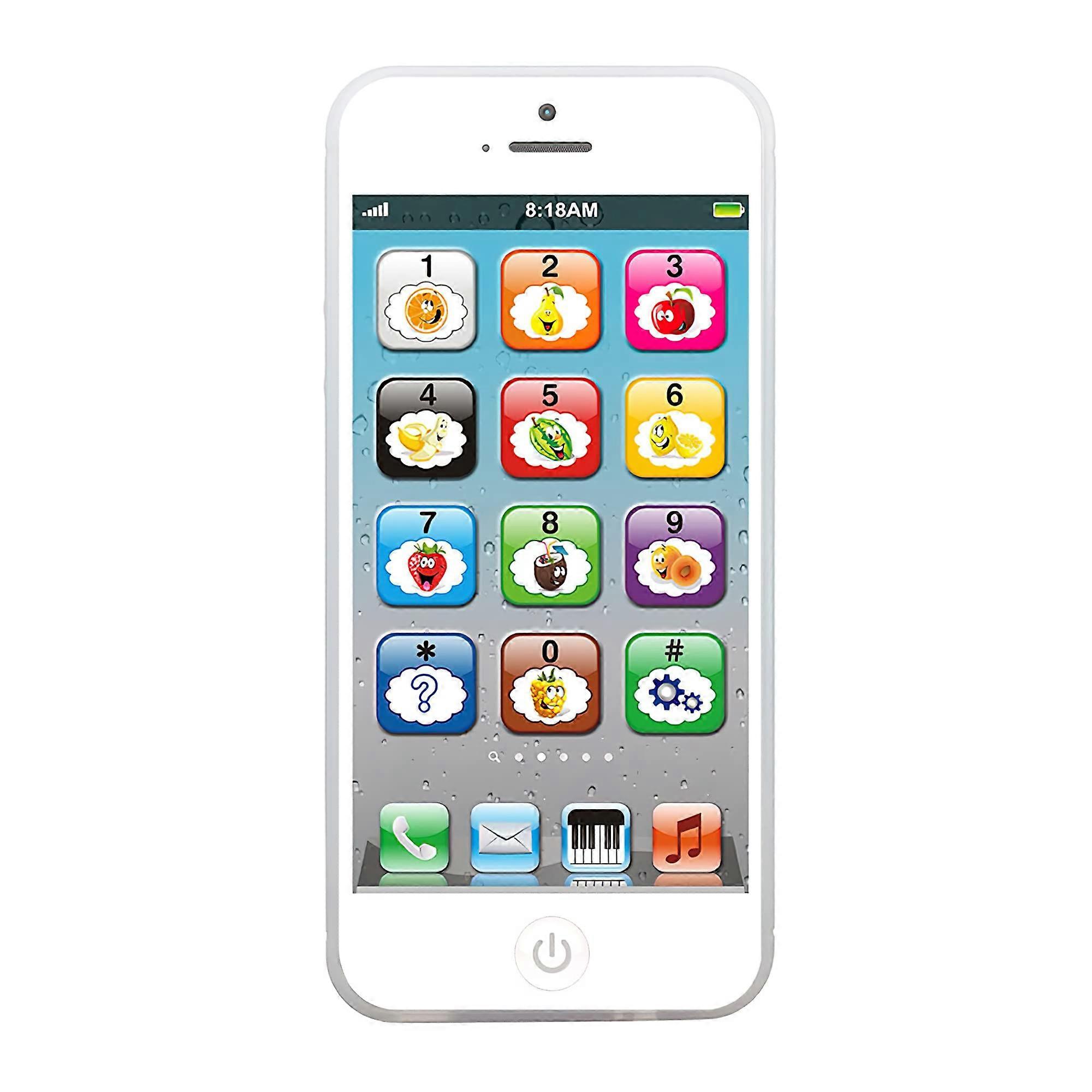 Educational Toy Phone with Touch Responsive Controls and LED Lights for Toddler Learning Play