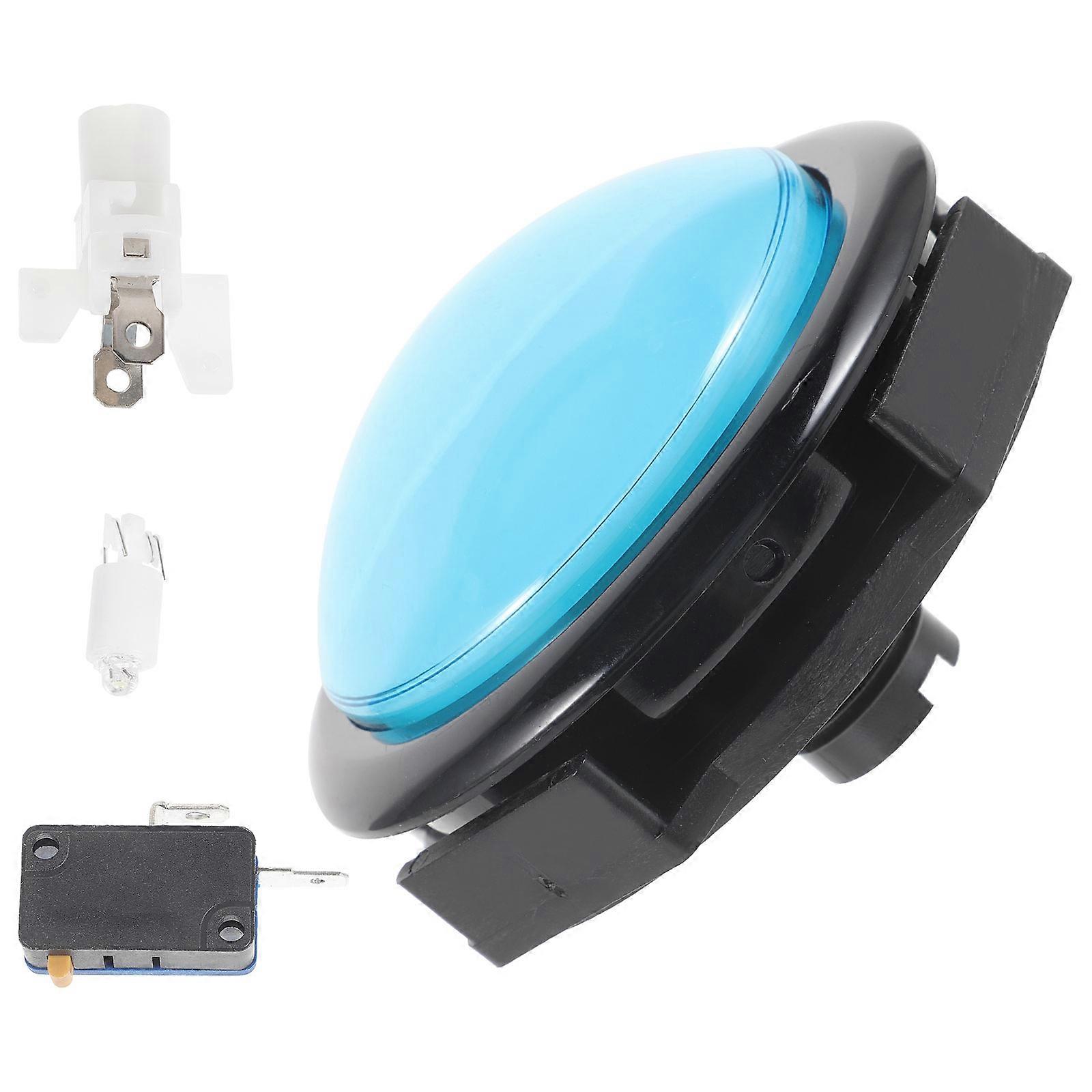 Blue Arcade Game Push Button Plastic Replacement Parts 3Pcs Set