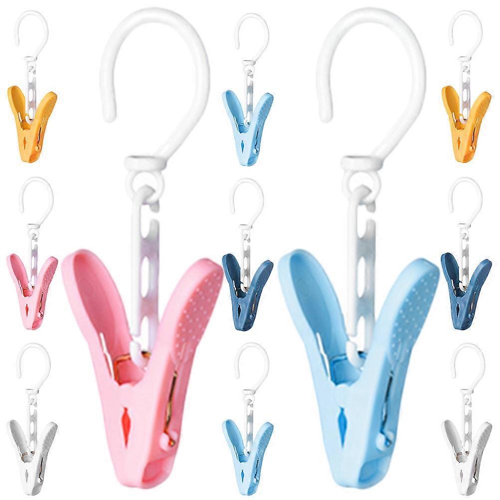 Laundry Hook Clips Plastic Clothes Clips for Home Use 30Pcs Multicolor