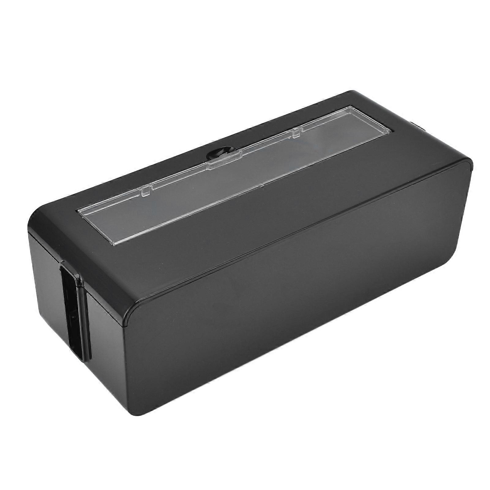 Power Cable Management Box Dustproof Large Multifunctional Cord Socket Organize BoxBlack
