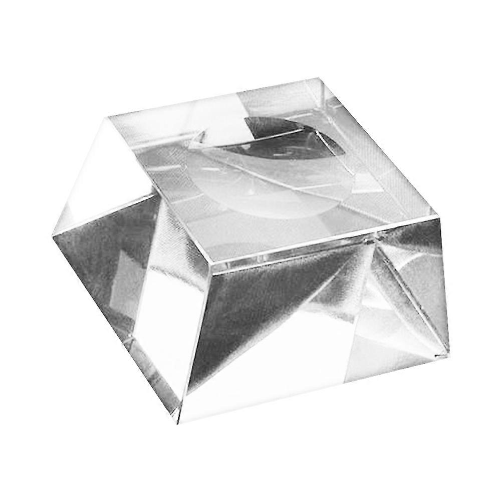 Transparent Crystal Stand Base Natural for Decoration Square Holder