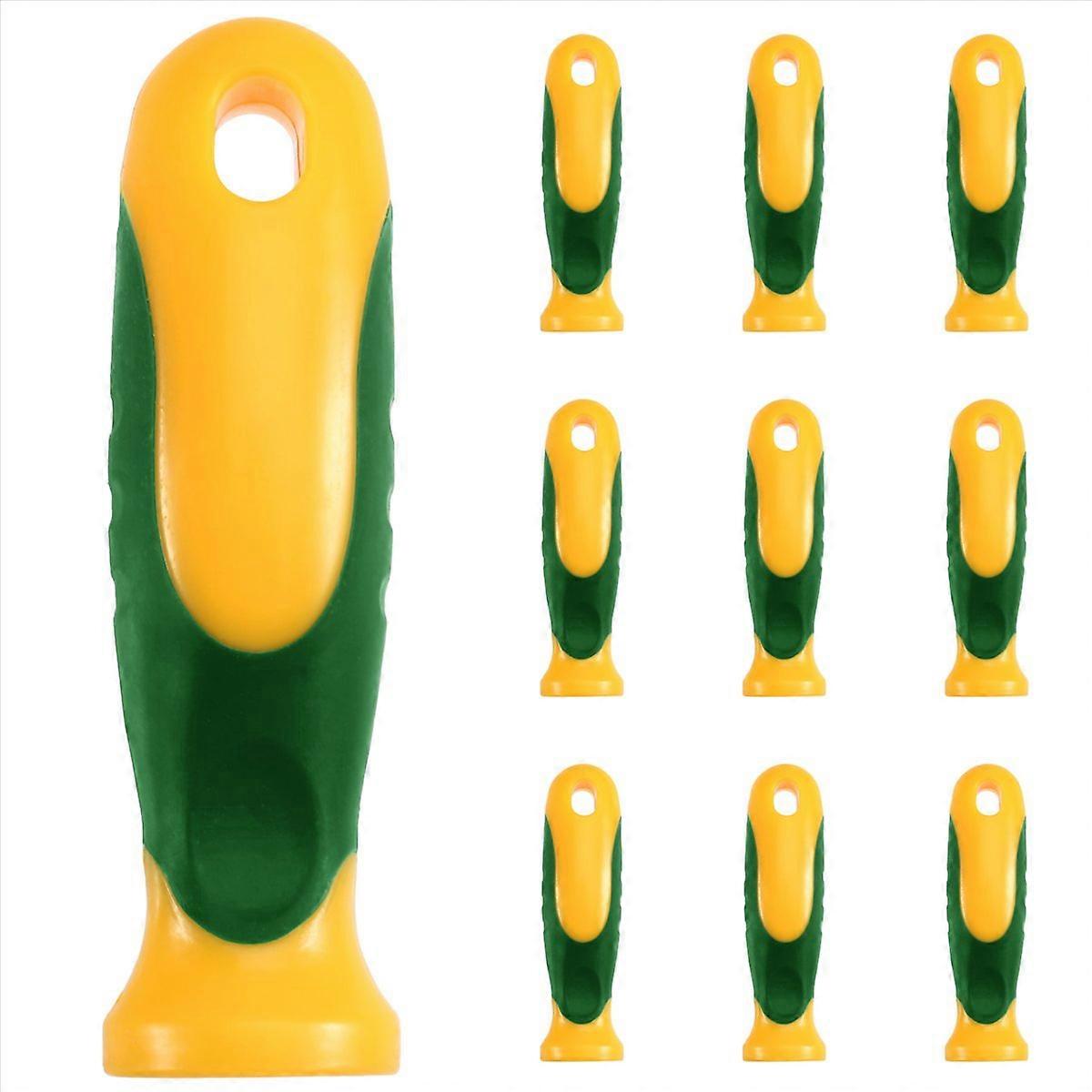 10Pcs Rubber File Handle Rectangular Hole Ergonomic Handles for 4inch Flat and Half File