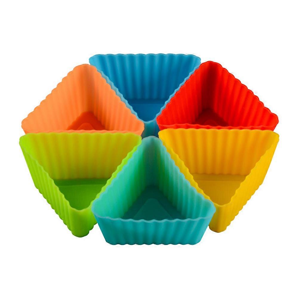 Silicone Triangle Muffin Cupcake Baking Mold for Baking Use