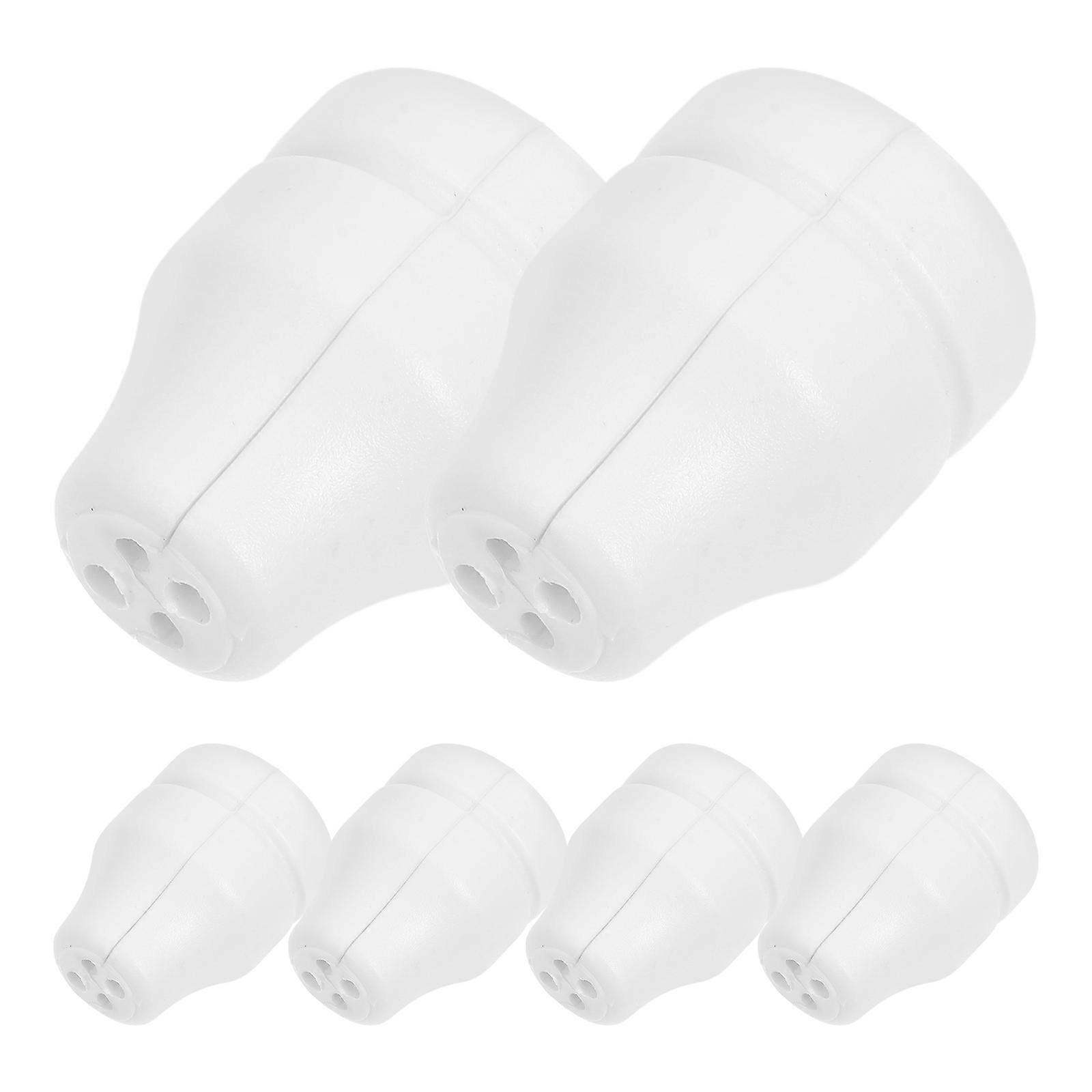 White Plastic Blind Pull Cord Knobs for Window Blinds 6Pcs Set