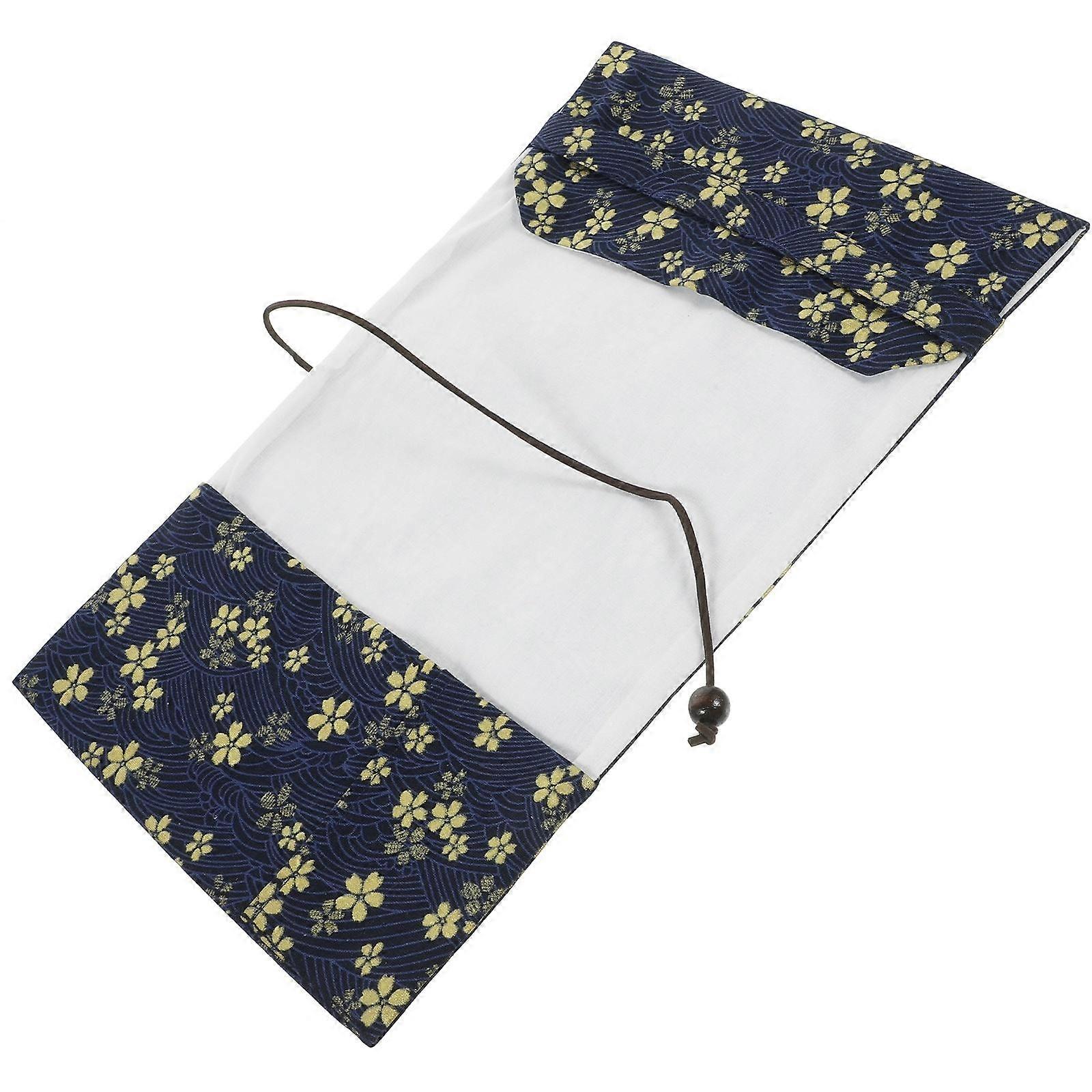 Cloth Book Sleeve for Protection Use Navy Decorative A5 Notebook Cover