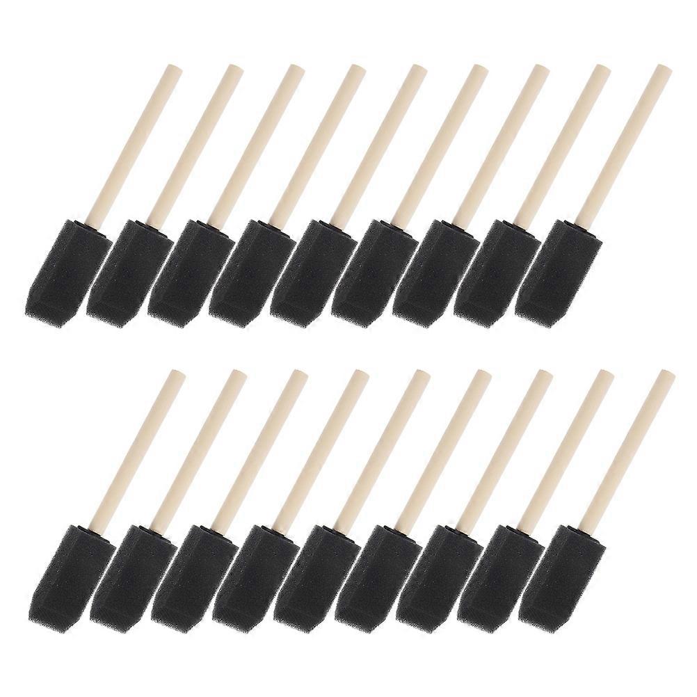 18Pcs Wood Handle Sponge Paint Brushes for Projects