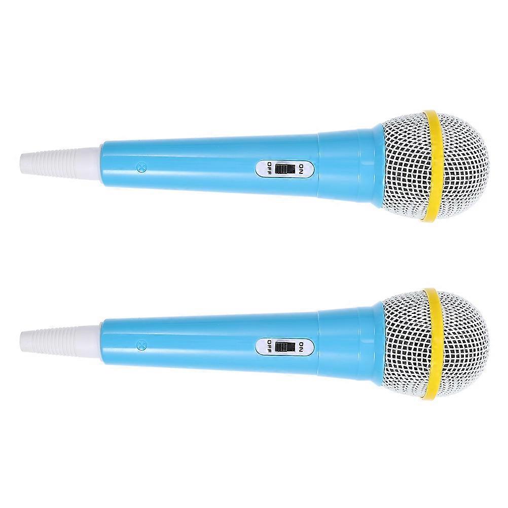 Interactive Kids Toy Simulation Microphone for Playing 2Pcs Plastic Microphone