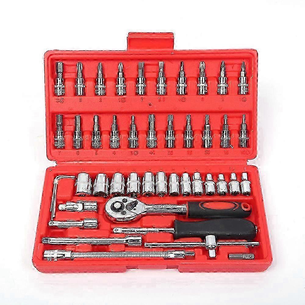 Ratchet Socket Wrench Set, Bit Sockets with Flexible Extension for Quick and Efficient Repairs