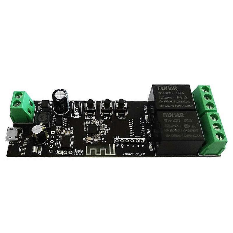 2 Channel WiFi Momentary Inching Relay Self-Locking Switch Module