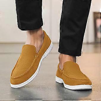 Herenschoenen, suède loafers, klassieke platte, casual, comfortabele, lichtgewicht loafers voor heren, geschikt om mee te rijden, schoenen voor heren, Z01 YE2,8