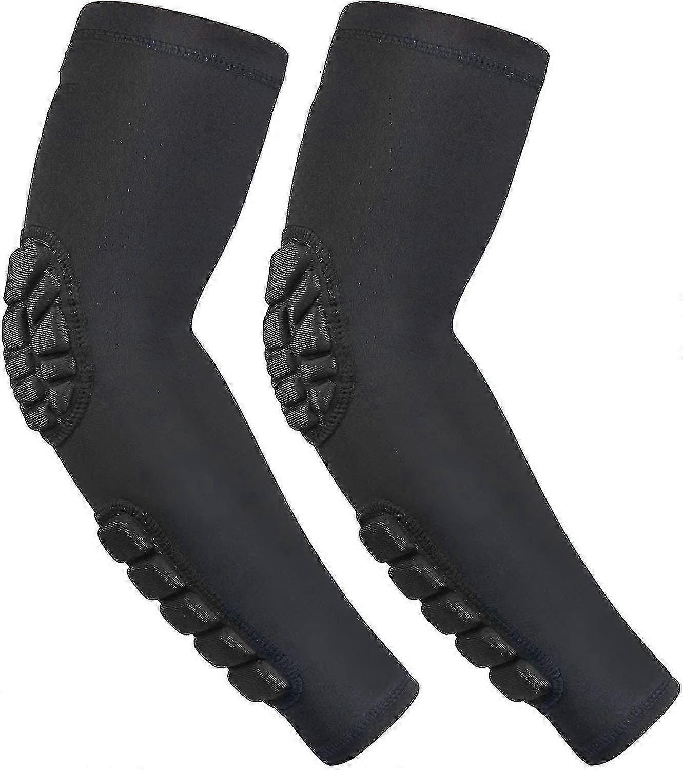 Padded Elbow Forearm Compression Sleeves (1 Pair)