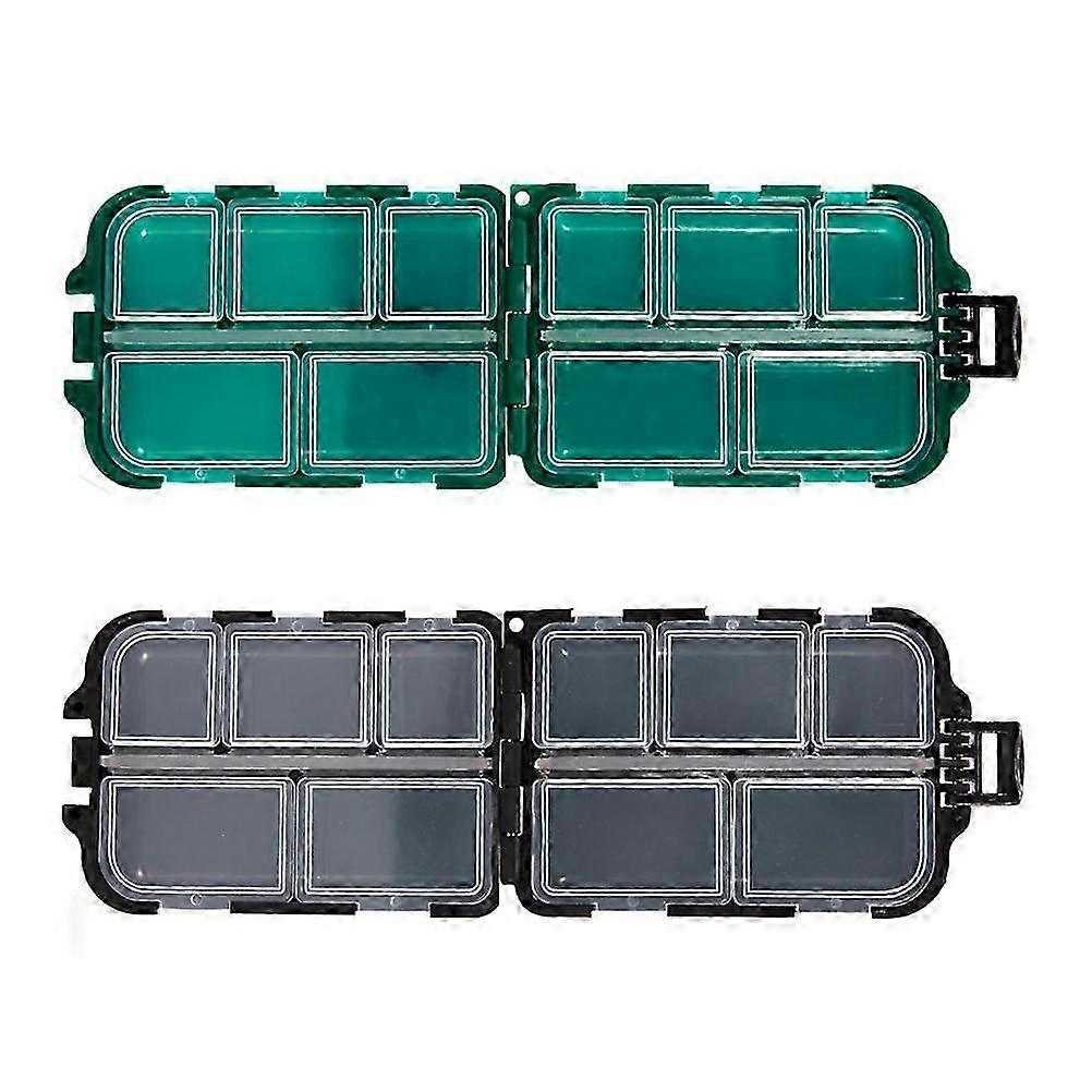 Fishing Hook Box Container for Storage 2Pcs Plastic Compartments Organizer