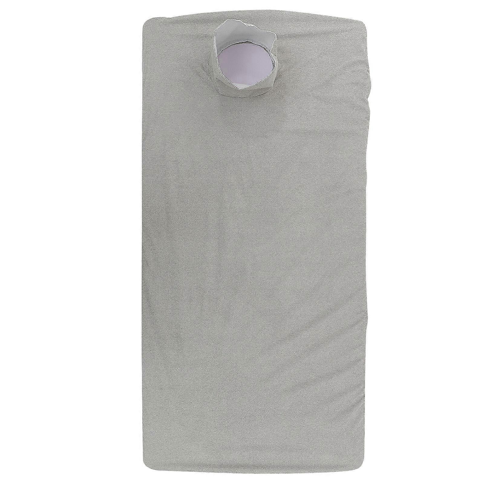 Waterproof Massage Table Sheet Practical Massage Bed Cover with Face Hole (Grey)