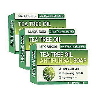 3 stuks antischimmelzeep met tea tree-olie voor de behandeling van acne, voetschimmel en tinea folliculitis op gezicht en lichaam_TTspn