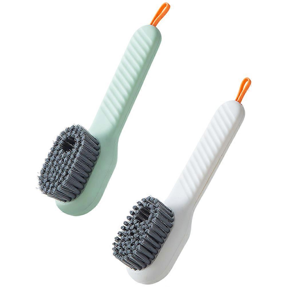 Assorted Color Shoe Brush for Shoe Cleaning with Automatic Liquid 2Pcs