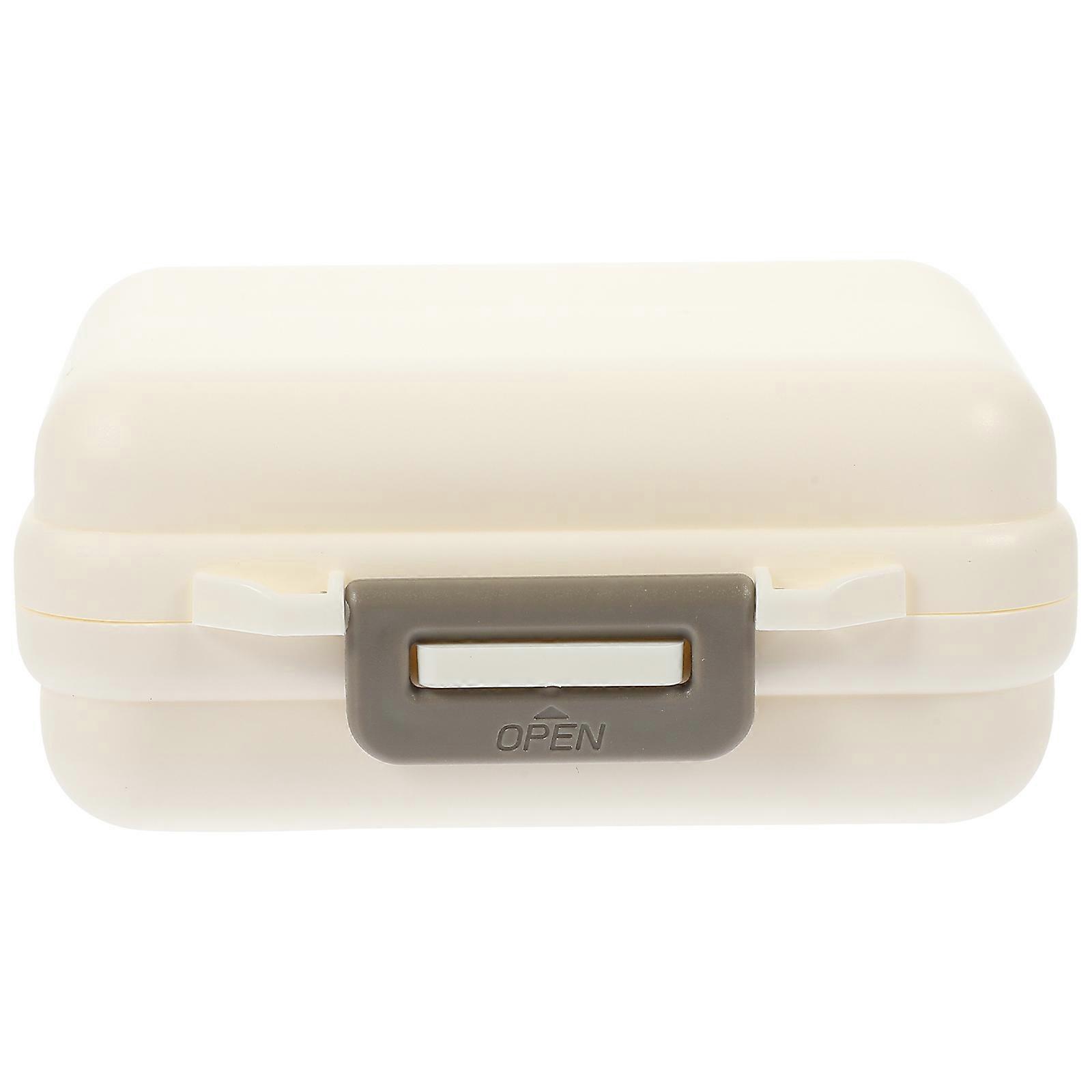 White Segmented Pills Box for Storage Portable Plastic Container