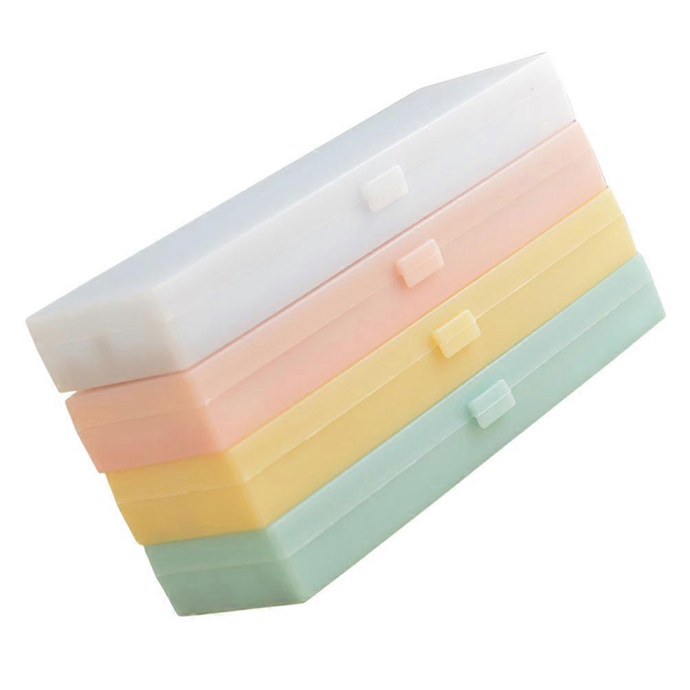 Plastic Pencil Case 4Pcs for Storage Use Assorted Color Translucent Pencil Boxes