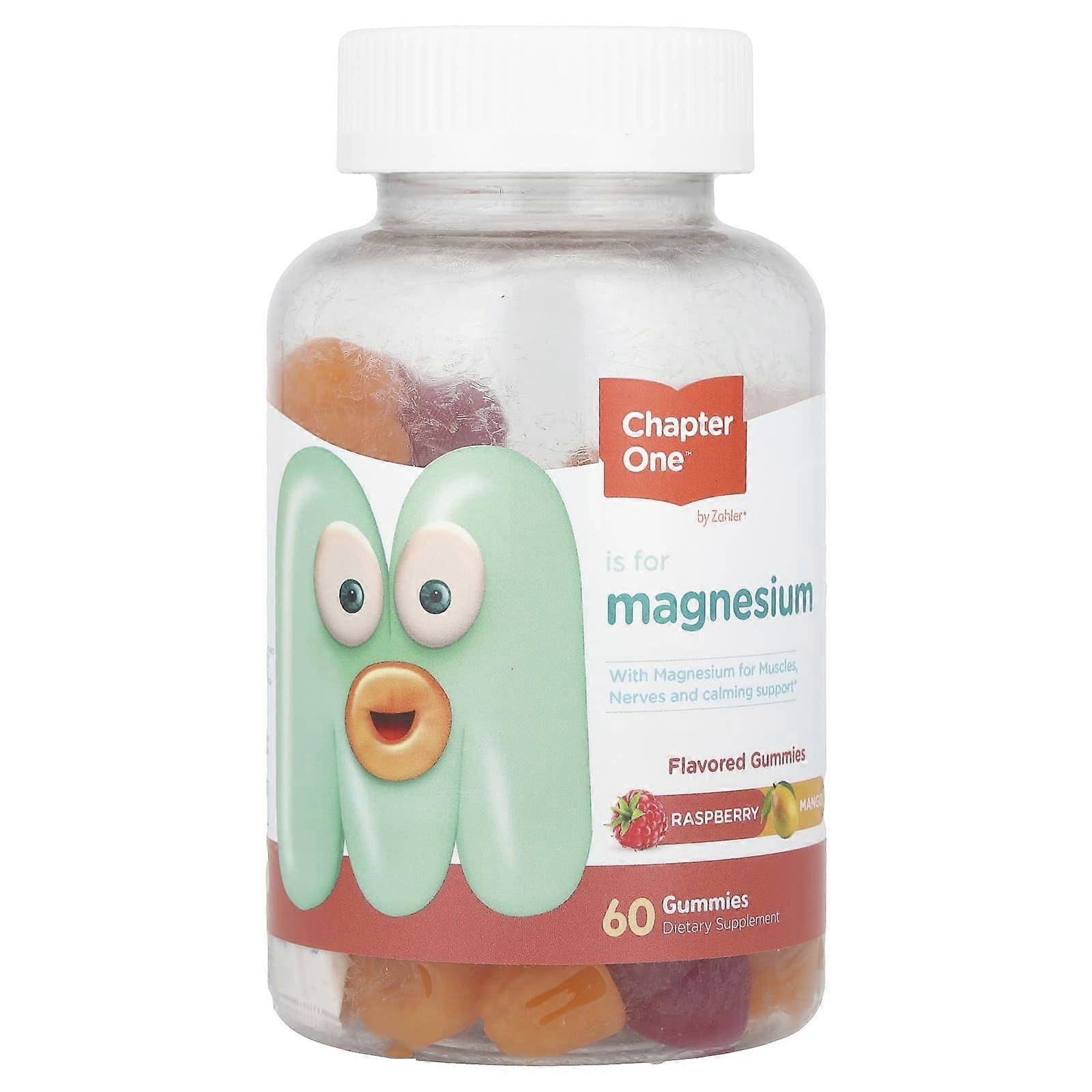 Chapter One, Magnesium Gummies, Raspberry Mango, 60 Gummies (50 mg per Gummy)