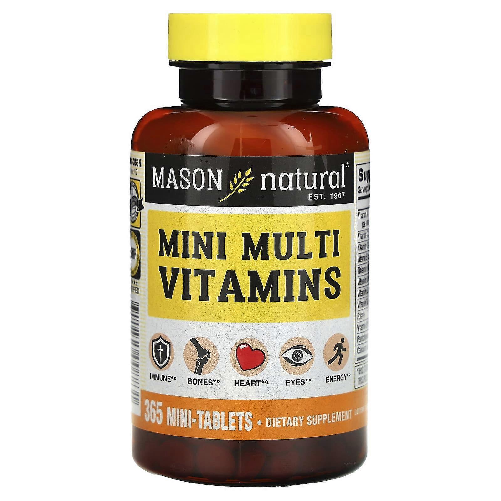 Mason Natural, Mini Multi Vitamins, 365 Mini-Tablets, 2-Pack
