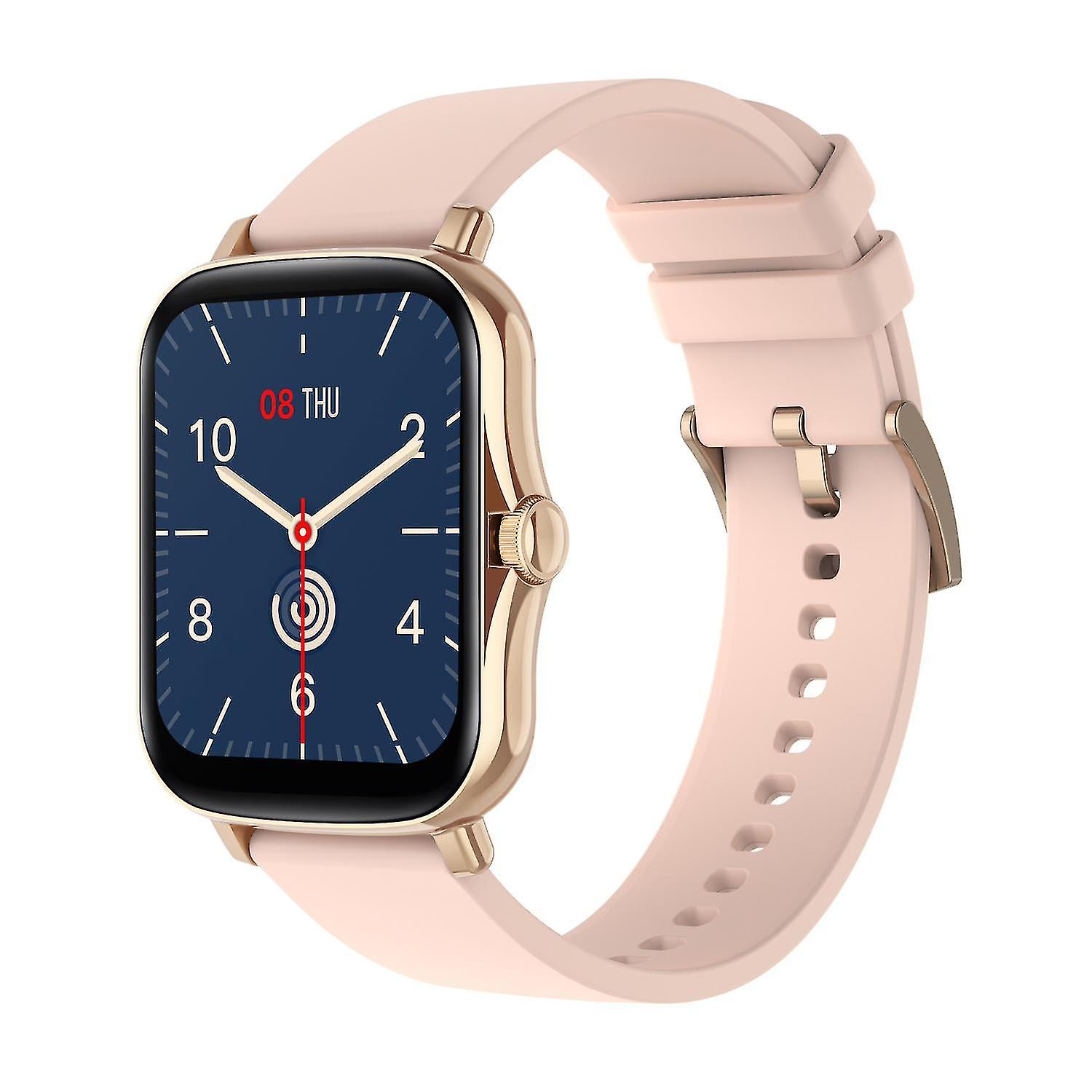 Pink Smart Watch Men Rotate Button Ip67 Smartwatch 1.7 Inch Hd Screen  Sports 24h Heart Rate | Fruugo AU