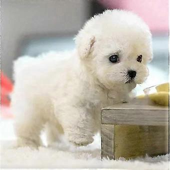 My Realistic Robot Puppy, Mini Interactive Plush Toy Pet for Kids, Cute Soft Walking and Barking Robot Dog