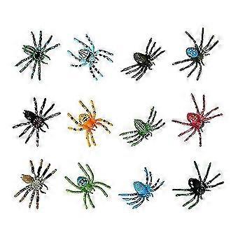 12pcs Realistic Spider Figure Eduat Toys At Model Spider Figurine Hairy Spider 2026