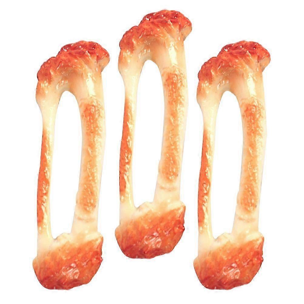 Fake Chicken Bone Simulation Food Bone Model for Display 3Pcs