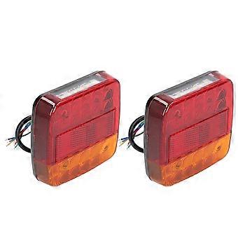 2 stücke LED Rückleuchten 12V Stoßfest Hinten Blinker Lampe Universal für Lkw Anhänger