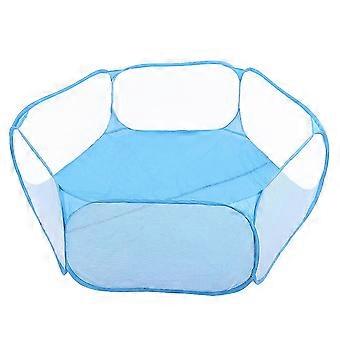 Portable Small Animal Playpen, Transparent Puppy Cat Rabbit Playpen, Outdoor Tent, Blue p
