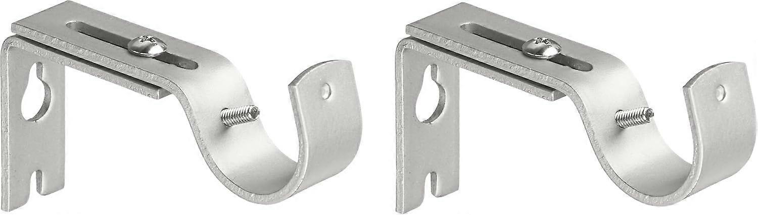Set of 2, nickel adjustable wall brackets