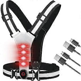 Reflective Running Gear Led High Visibility Safety Vest For Night Running Cycling Walking
