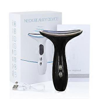 Dww-EMS Microcurrent Neck Care Device - Black Household Skin Rejuvenation Facial Introducer Neck Massager (EMS microcurrent neck care device - black)