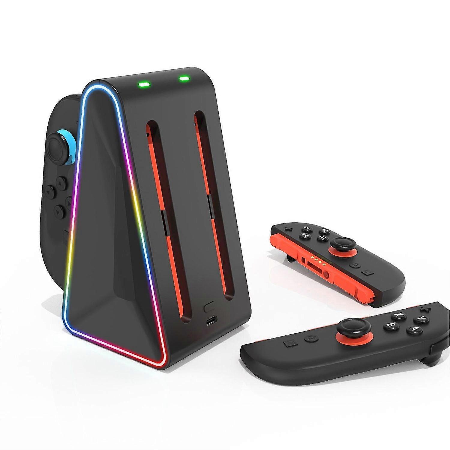 For Nintendo Switch 2 4 in 1 Controller Charging Station LED Storage Station