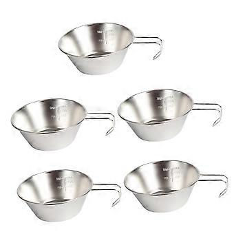 Camping Bowl Set 5 Pack with Reusable Outdoor Cups for Hiking Cooking and MultiFunction Use