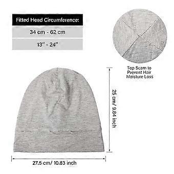 4 Pcs Satin Lined Sleep Bonnet Silk Sleep Cap Slouch Beanie Hat Night Sleeping Head Wrap for Women Men Curl Hair(Dark Colors)  Multi-colors   Medium (