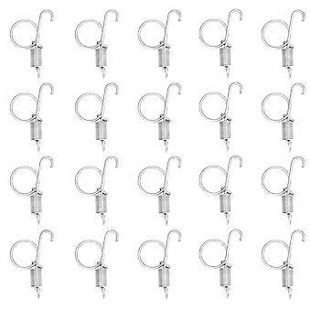 20PCS Käfigtür Federhaken Metall Finger Feder Riegel Haken zum Fixieren von Kaninchen Haustier Käfigtür Landwirtschaftsgeräte 6 x 2,1 cm