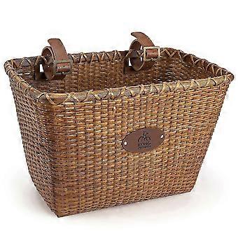 Cesta de bicicleta, cestas de vime feitas à mão, cestas dianteiras para bicicletas femininas, cestas de bicicleta em estilo retrô para bicicletas de adulto de 25 a 26 polegadas.