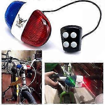 LED-Fahrradlicht mit elektrischer Hupe, 6 LEDs, 4 Soundmodi, Polizeisirene, Fahrradzubehör