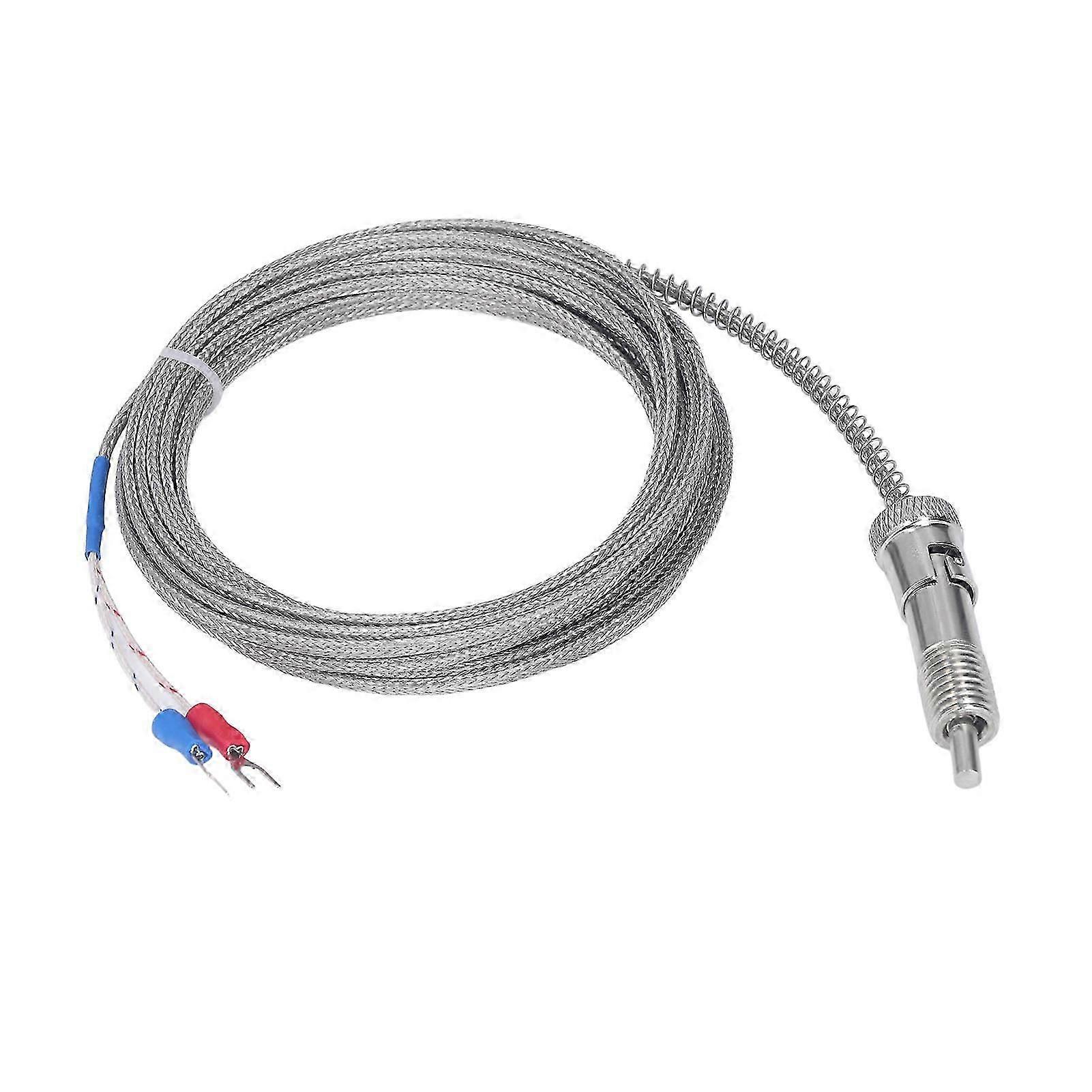 BERM K Type Thermocouple Compression Spring Temperature Gauge Sensor Probe 0?400 M12 5meter