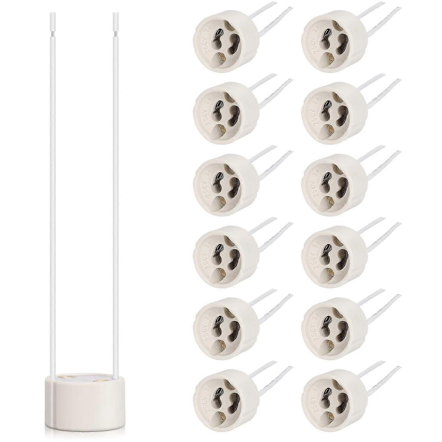 10 Base Socket - Ceramic Lamp Holder - 6 Packages