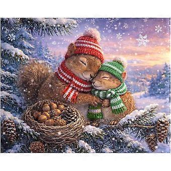 Snowy Squirrels Jigsaw Puzzle for Adults SQZ1380